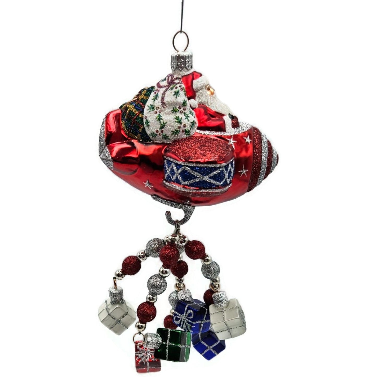 Patricia Breen Santa du Ciel Red Air Plane Travel Gifts Christmas Tree Ornament
