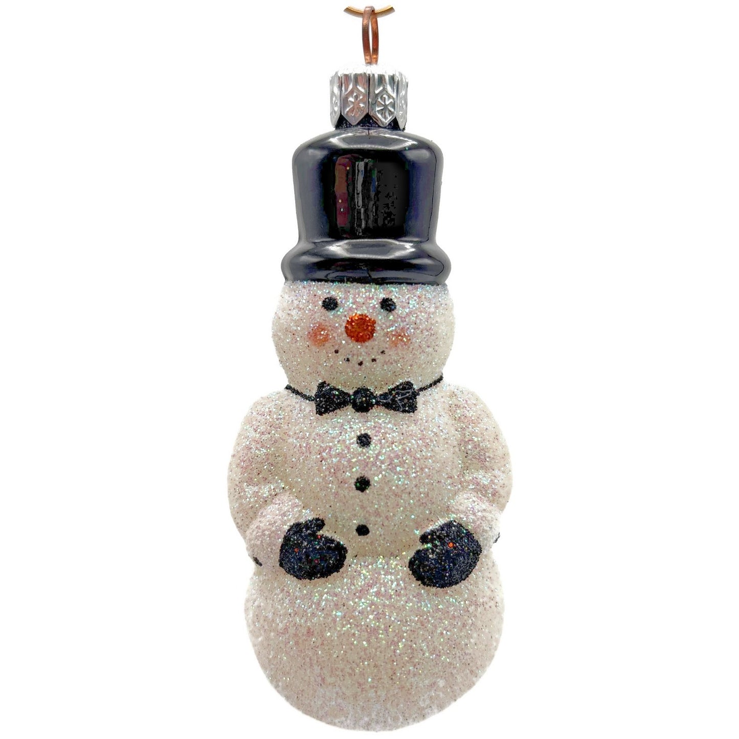 Patricia Breen Classic Snowman Black Hat Bow Tie Mittens Christmas Tree Ornament