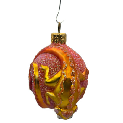 Patricia Breen Once Again for James Orange Yellow Lizard Christmas Tree Ornament