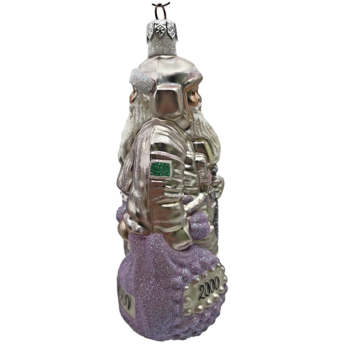 Patricia Breen Millennium Santa Claus Lavender Bag 2000 Christmas Ornament CATZ