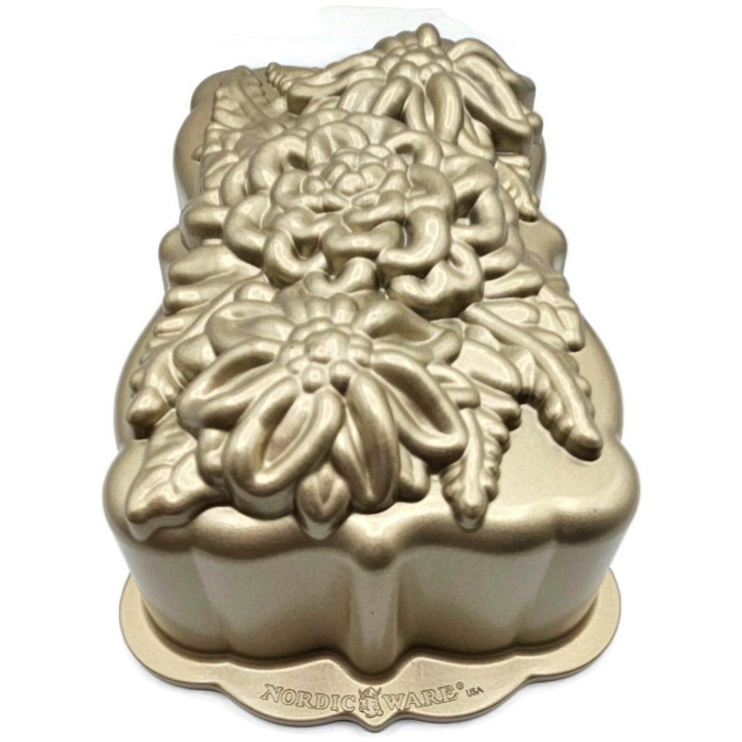 Wildflower Loaf Cake Pan 6 Cup Heavy Cast Gold Williams Sonoma Nordic Ware