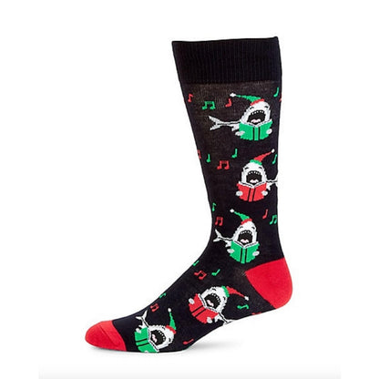 Davco Black Christmas Socks Great White Shark Book Holiday Stocking Stuffers