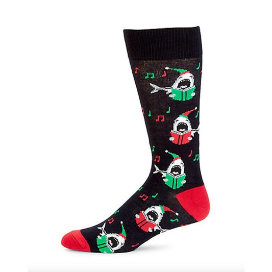 Davco Black Christmas Socks Great White Shark Book Holiday Stocking Stuffers