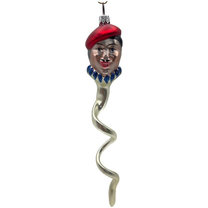 Patricia Breen French Twist Spiral Pearl Red Hat Head Christmas Tree Ornament