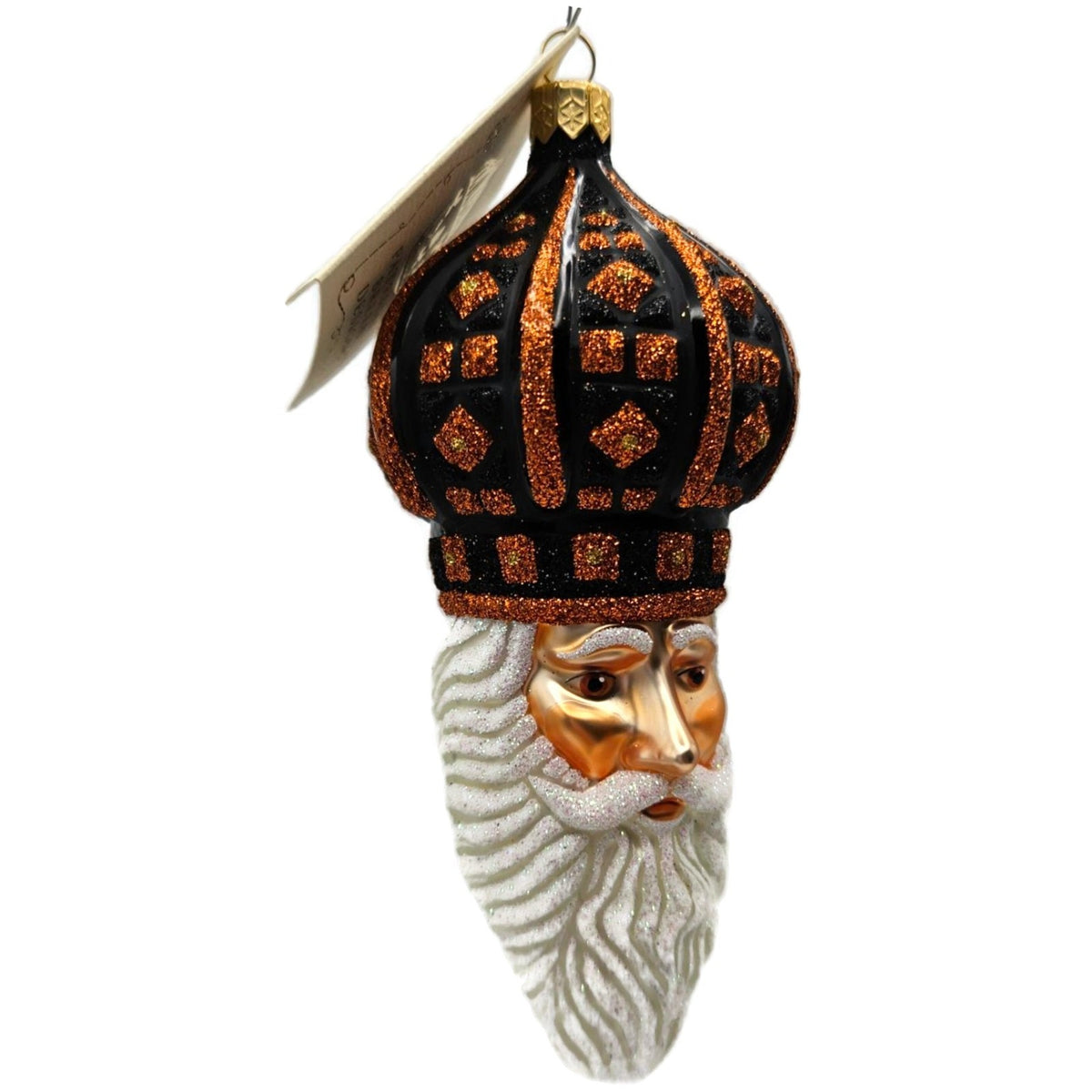 Patricia Breen Bijoux Noel Black Orange Santa Halloween Christmas Ornament 2101