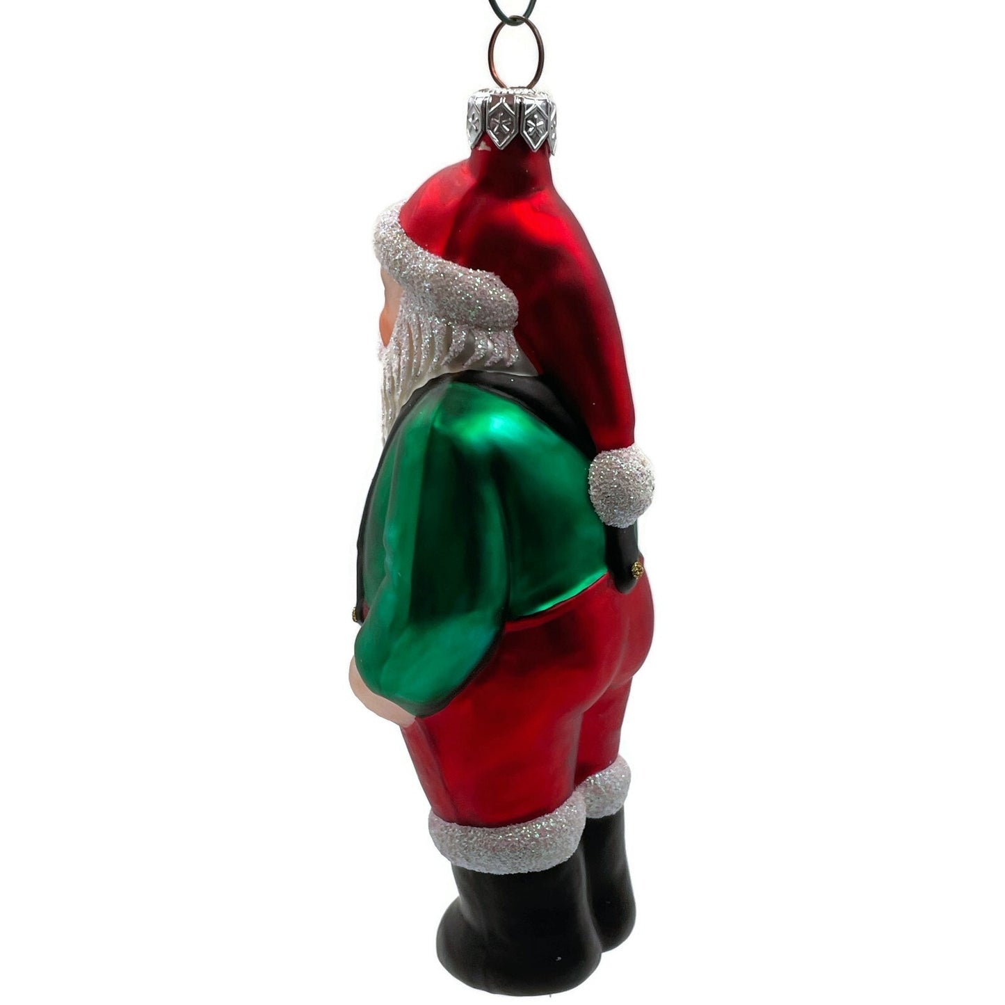 Patricia Breen Workshop Santa Claus Green Shirt Red Hat Pants Christmas Ornament