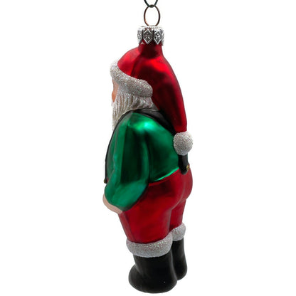 Patricia Breen Workshop Santa Claus Green Shirt Red Hat Pants Christmas Ornament