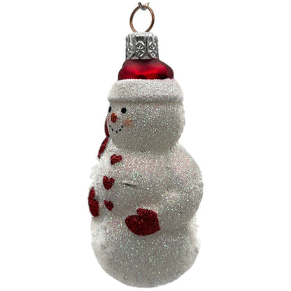 Patricia Breen Loving Snowman White Red Hearts Valentines Day Christmas Ornament