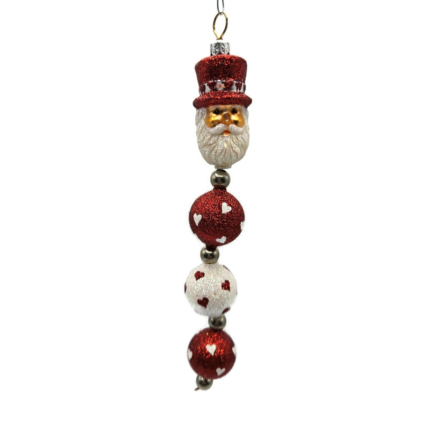 Patricia Breen Kinetic Icicle Valentines Hearts Santa Christmas Tree Ornament