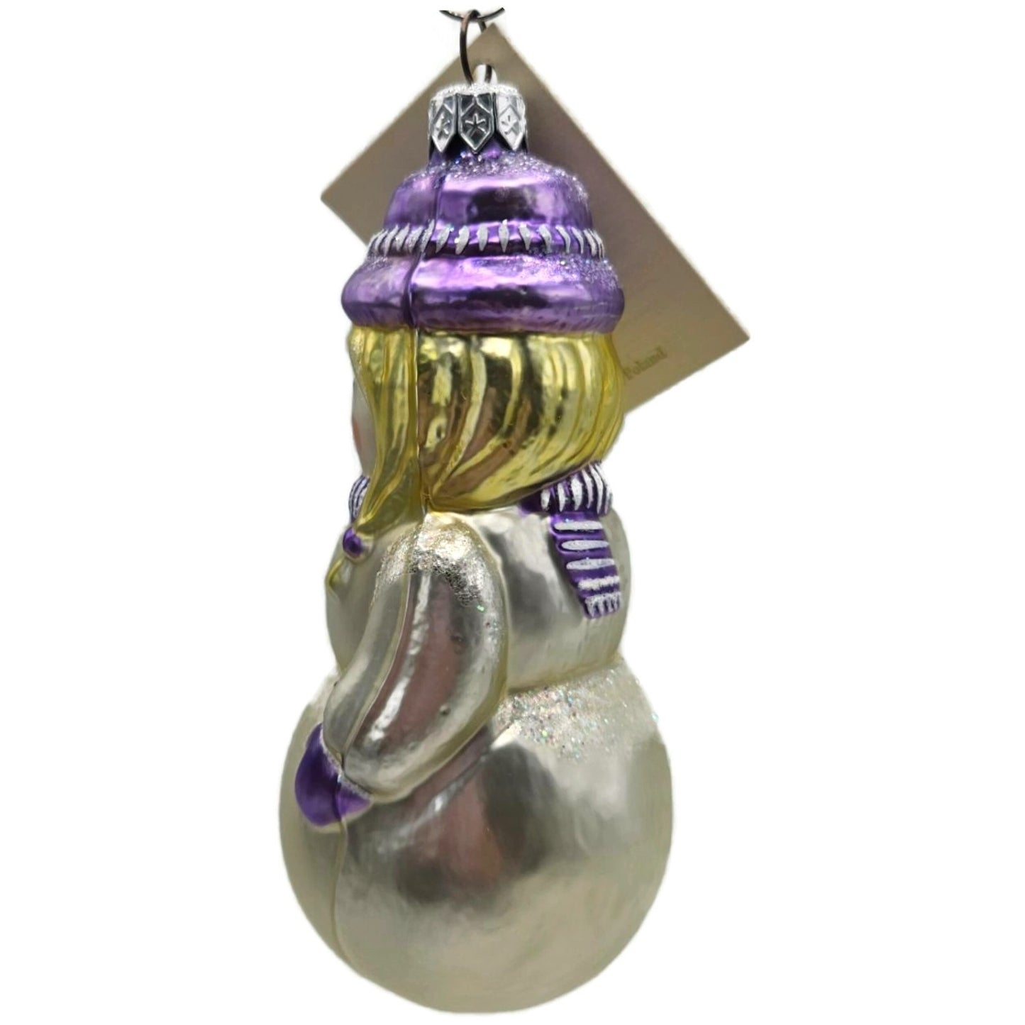 Patricia Breen Snow Woman Purple Pearl Winter Scarf Christmas Tree Ornament