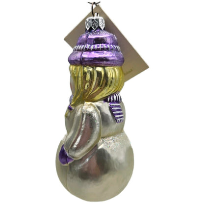 Patricia Breen Snow Woman Purple Pearl Winter Scarf Christmas Tree Ornament