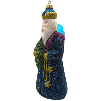 Larry Fraga Mr. Fabulous Santa Tree Stars Glitter Series Christmas Tree Ornament