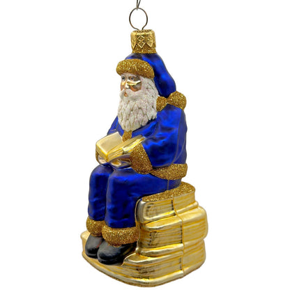 Patricia Breen Santa Reads Romeo Juliet William Shakespeare Christmas Ornament