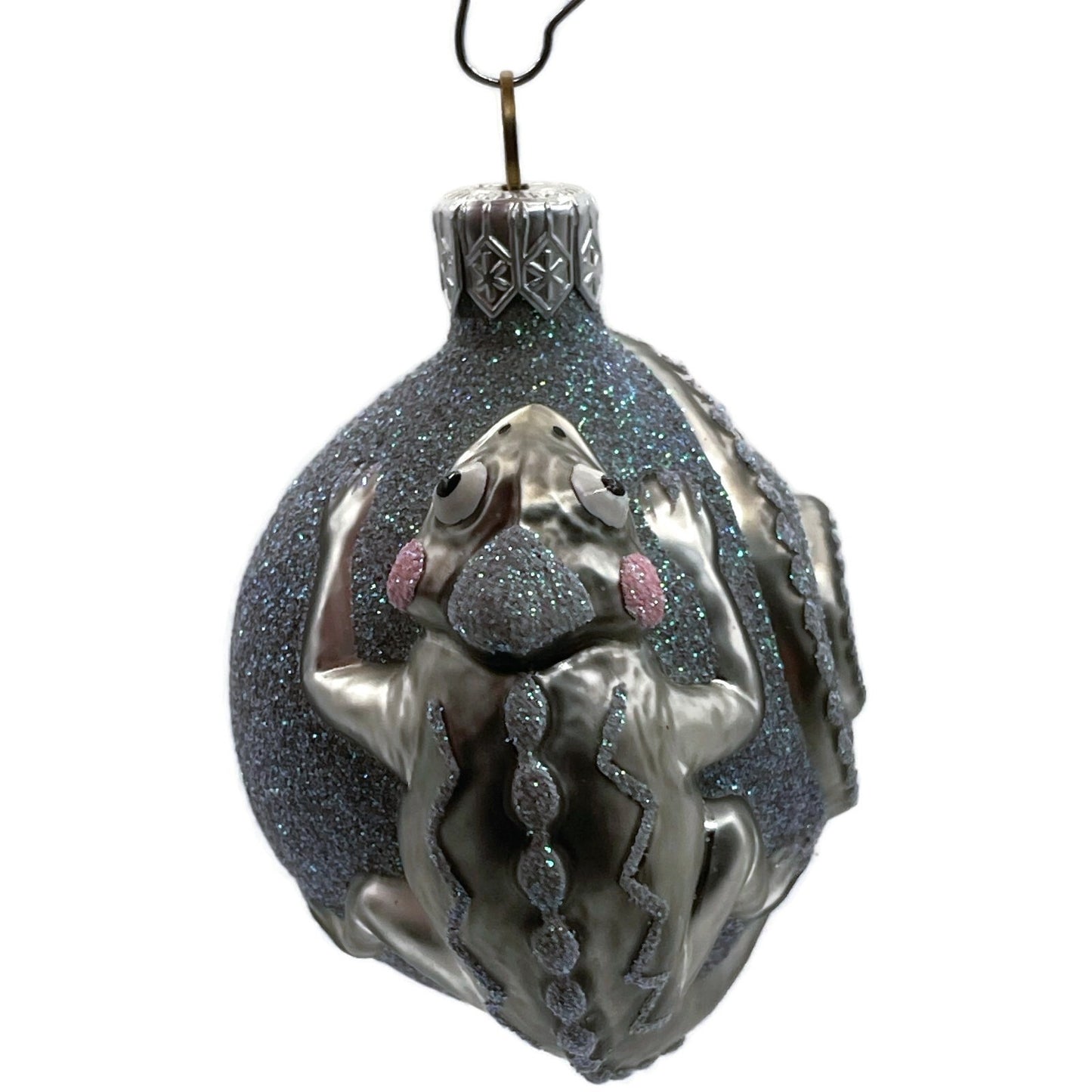 Patricia Breen Once Again For James Platinum Chameleon Christmas Tree Ornament