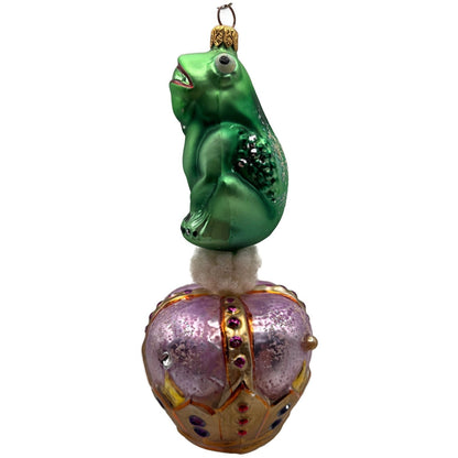 Christopher Radko Just A Kiss Away Frog Prince Christmas Tree Ornament 95-228-0