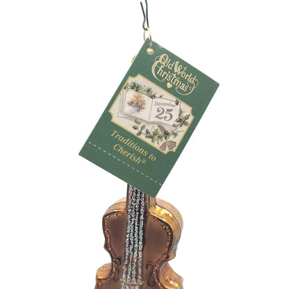 Old World Christmas Violin Instrument Christmas Holiday Tree Ornament OWC 38008