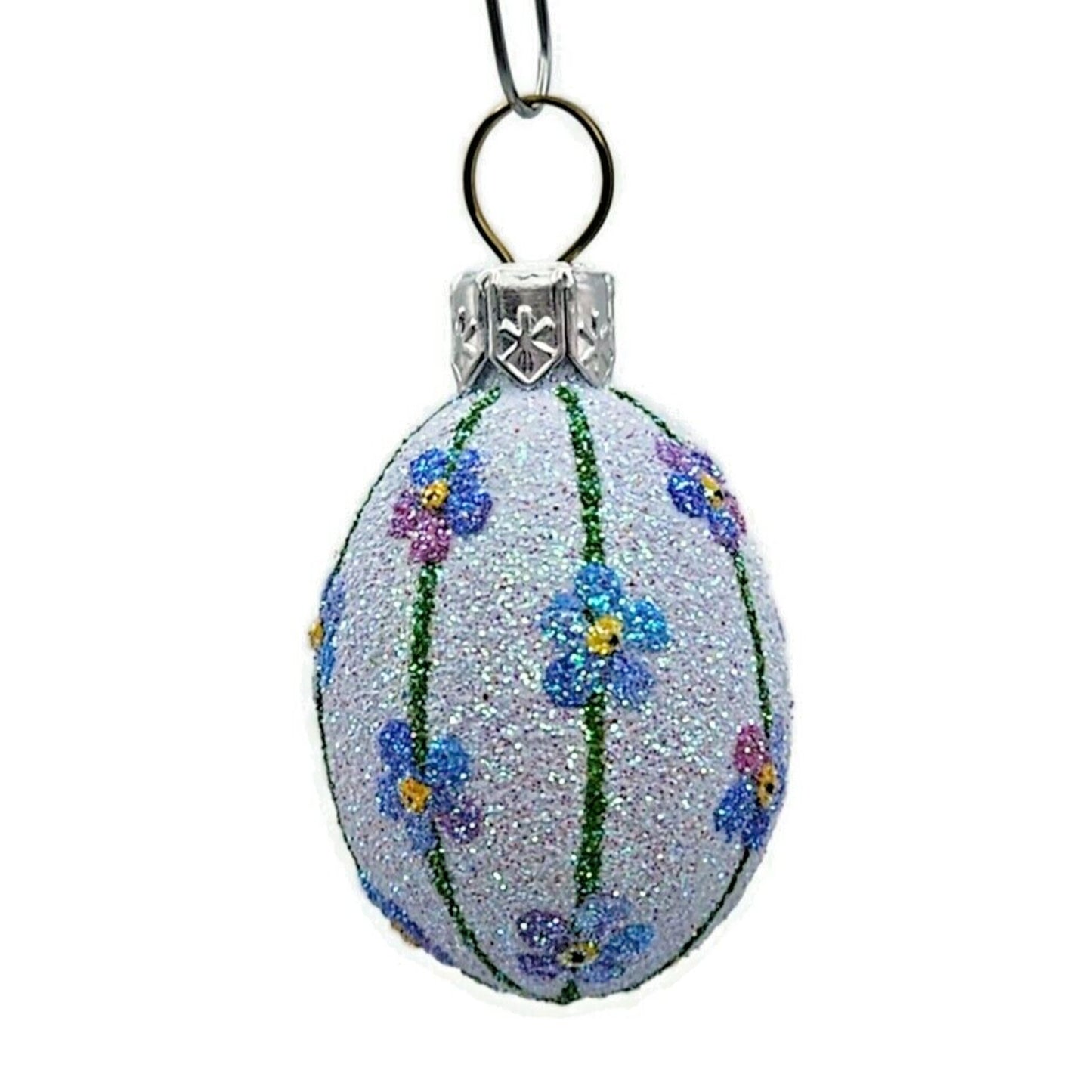 Patricia Breen Miniature Egg Please Remember Forget Me Not Easter Tree Ornament