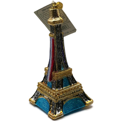 OWC Eiffel Tower Paris Ornament Glass Old World Christmas Holiday Tree Decor