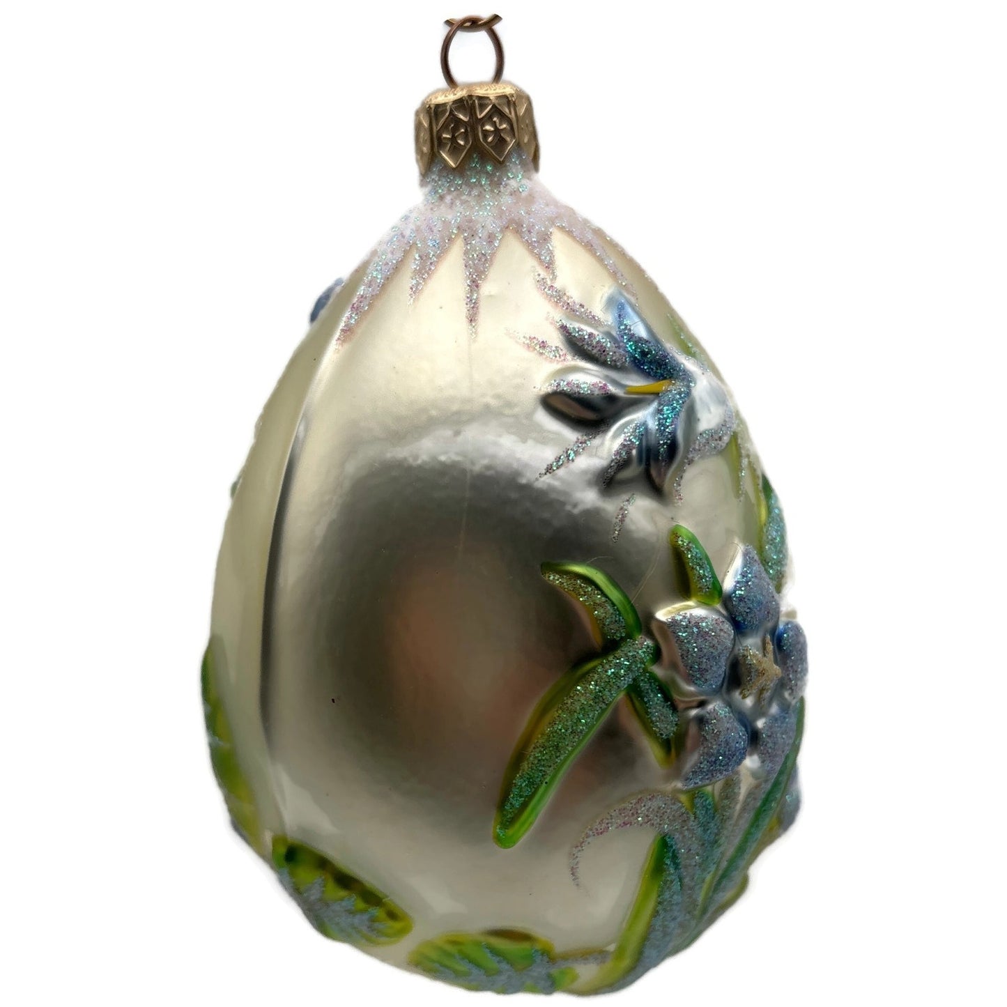 Patricia Breen Bluebell Egg Flower Easter Glass Christmas Tree Ornament 9700