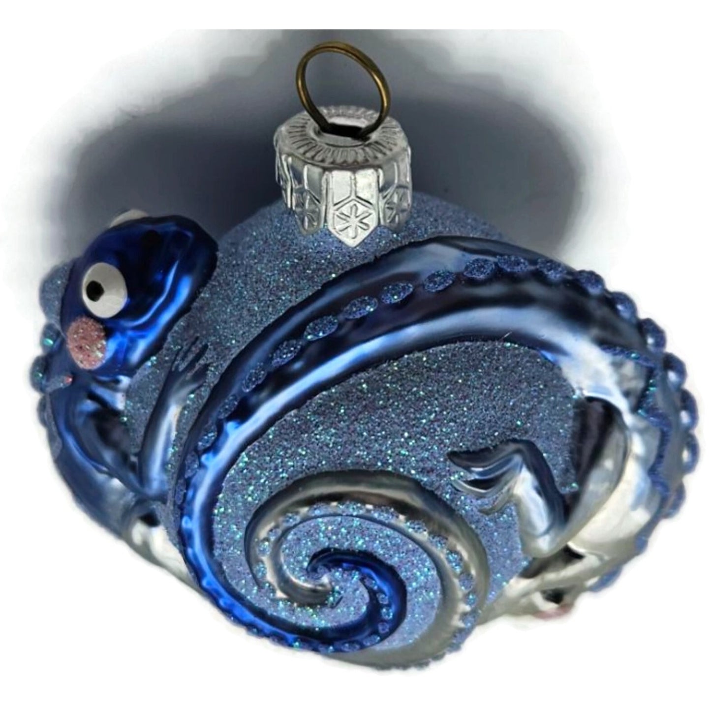 Patricia Breen Once Again for James Blue Silver Chameleon Christmas Ornament