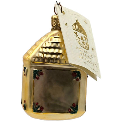 Patricia Breen Hickory Dickory Clock Gold Glittered Christmas Tree Ornament