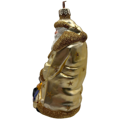 Patricia Breen Presents Gold Stars Santa Claus Gifts Toys Christmas Ornament