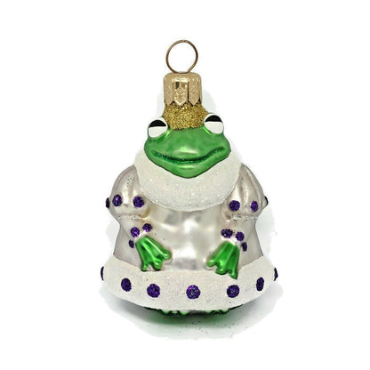 Patricia Breen Frog Princess Miniature Lavender Extra Dots Holiday Ornament