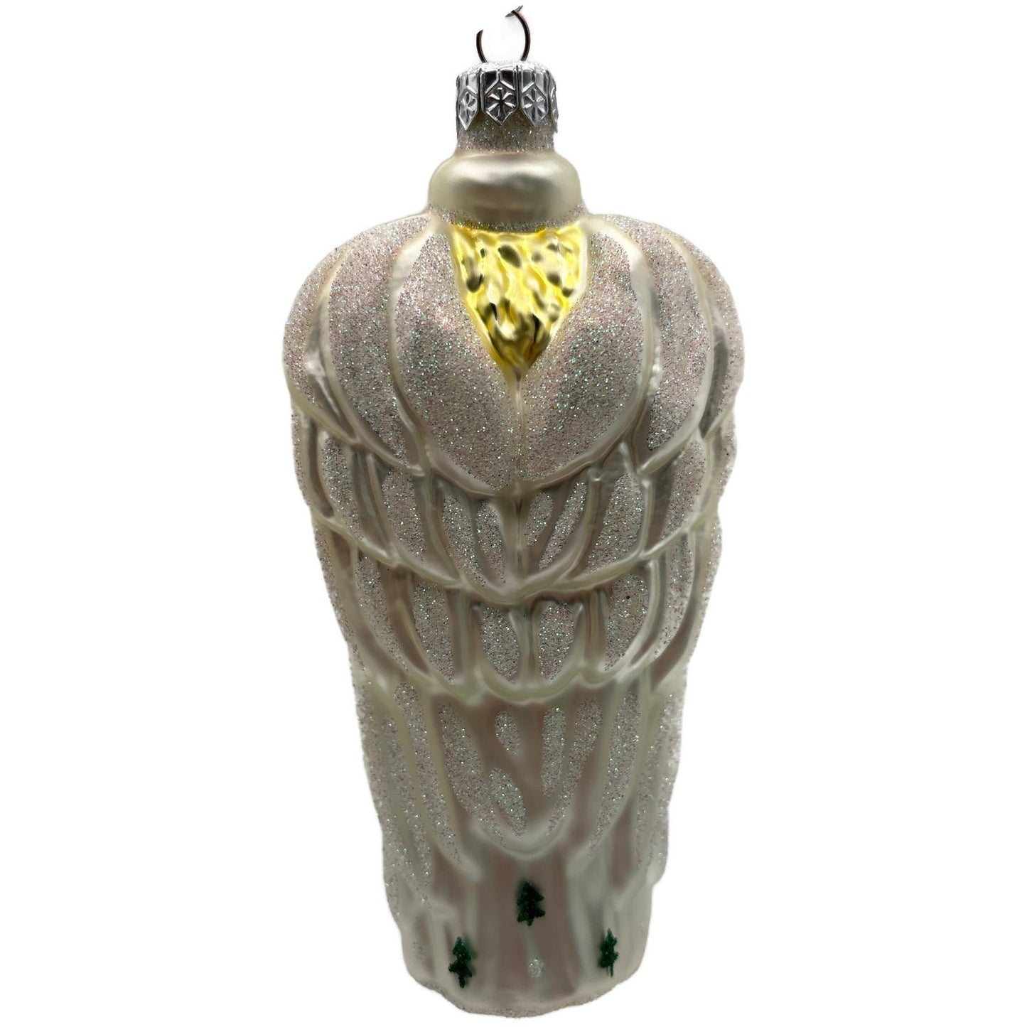 Patricia Breen Noel Angel Pearl White Yellow Green Christmas Tree Ornament