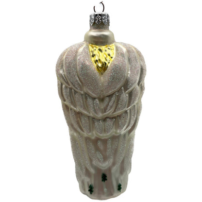 Patricia Breen Noel Angel Pearl White Yellow Green Christmas Tree Ornament