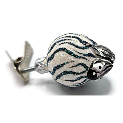 Patricia Breen Ultra Miniature Chameleon Zebra Clip On Christmas Tree Ornament