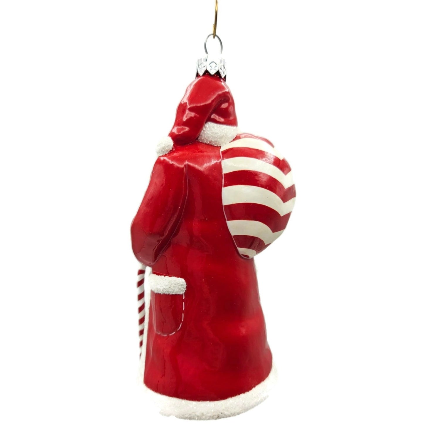 Patricia Breen Joyeux Noel Henri Red White Peppermint Stripe Christmas Ornament