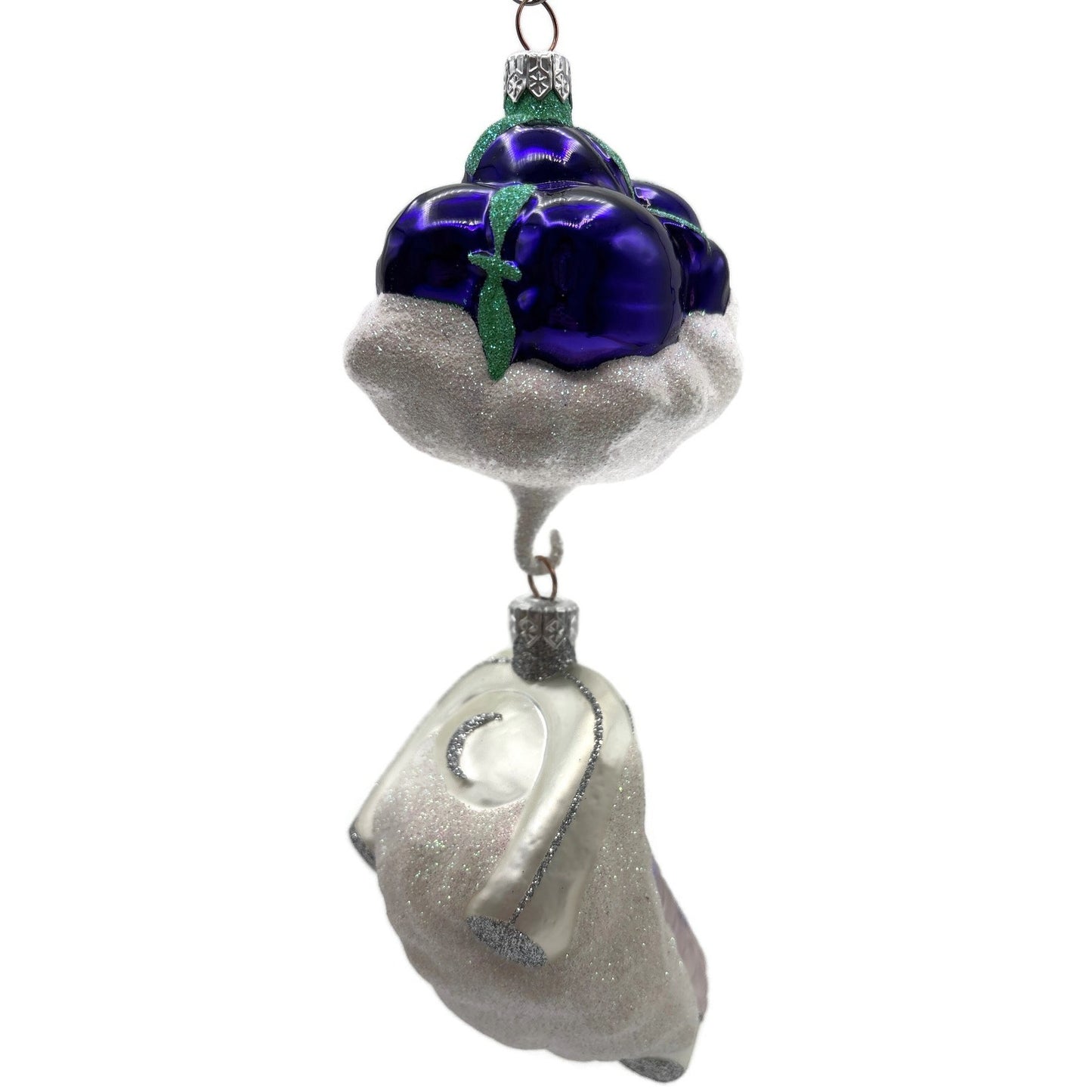 Patricia Breen Visions Of Sugar Plums Purple Plums Shiny Bear Christmas Ornament