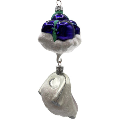 Patricia Breen Visions Of Sugar Plums Purple Plums Shiny Bear Christmas Ornament