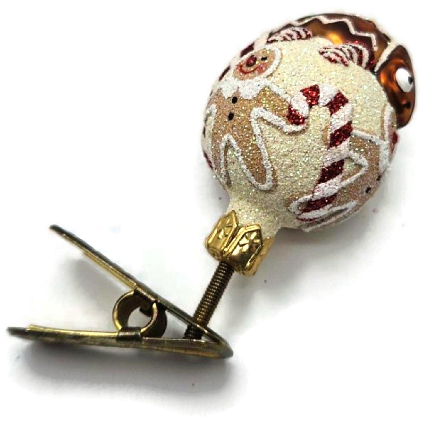 Patricia Breen Ultra Miniature Chameleon Gingerbread Clip On Christmas Ornament
