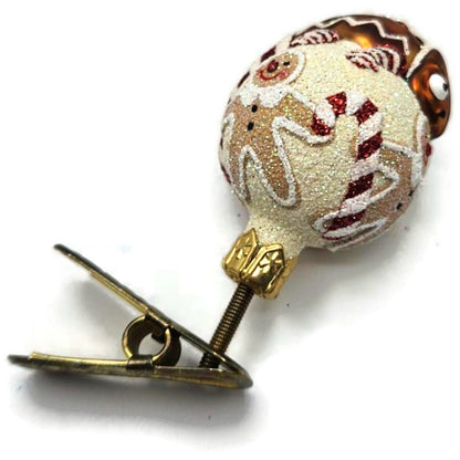 Patricia Breen Ultra Miniature Chameleon Gingerbread Clip On Christmas Ornament