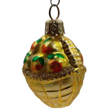 Patricia Breen Apple Basket Fruits Gold Spring Holiday Christmas Tree Ornament