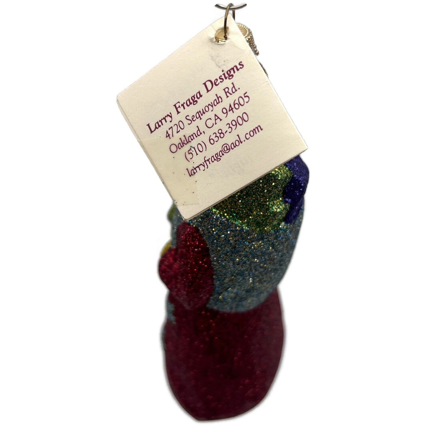 Larry Fraga Mr. Fabulous Glitter Series Santa Claus Christmas Tree Ornament