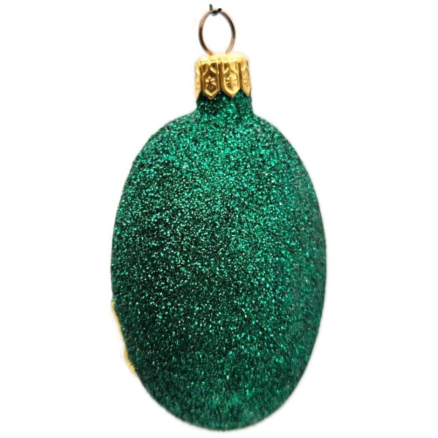 Patricia Breen Cleopatras Scarab Green Gold Beetle Glass Christmas Ornament 9709