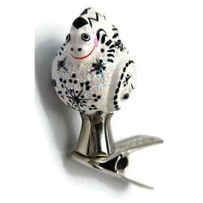 Patricia Breen Petite Miniature Chameleon Snowflakes Pearl Christmas Ornament