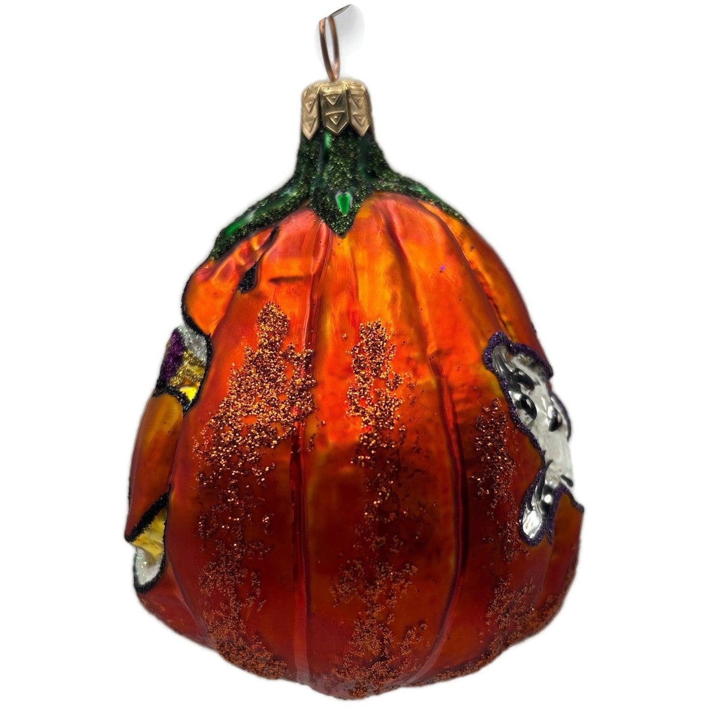 Slavic Treasures Ghastly Gilbert Orange Pumpkin Halloween Ornament 01-449-A