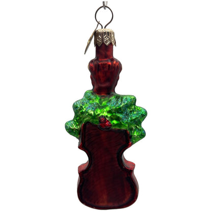 Christopher Radko Holiday Violin Gem Red Christmas Tree Ornament 00-517-0