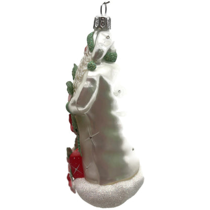 Patricia Breen Se Delecter Poinsettia Santa Claus Snowflakes Christmas Ornament