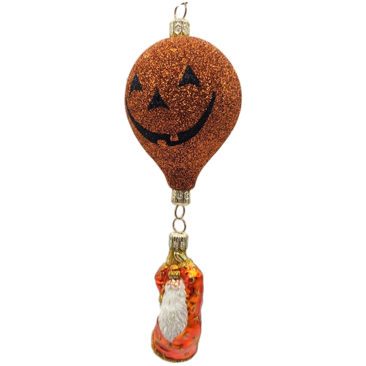 Patricia Breen Into The Blue Pumpkin Orange Santa Halloween Christmas Ornament
