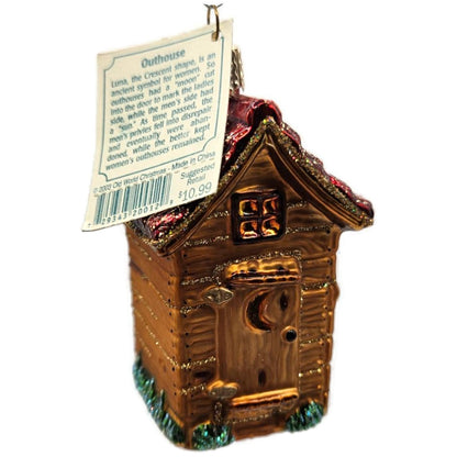 OWC Outhouse Ornament Camping Forest Old World Christmas Holiday Tree Decoration