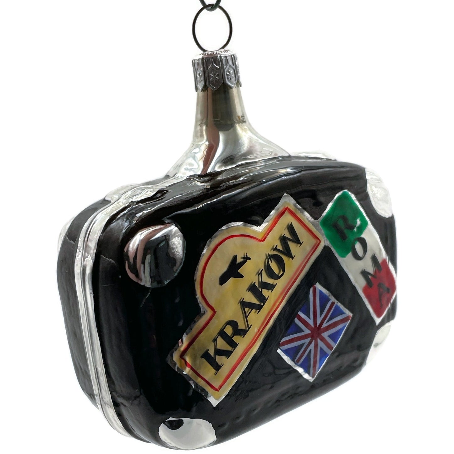 Patricia Breen Valise Black Krakow UK Travel Christmas Holiday Tree Ornament