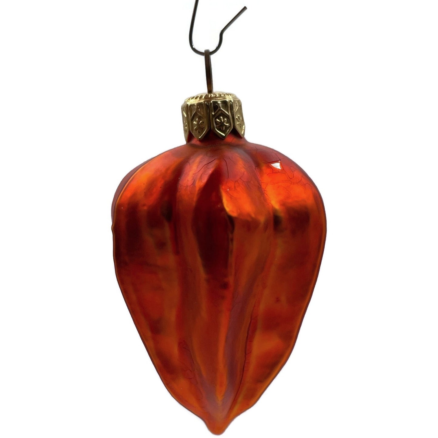 Patricia Breen Walk in the Woods Orange Chinese Lantern Plant Fall Ornament 9651