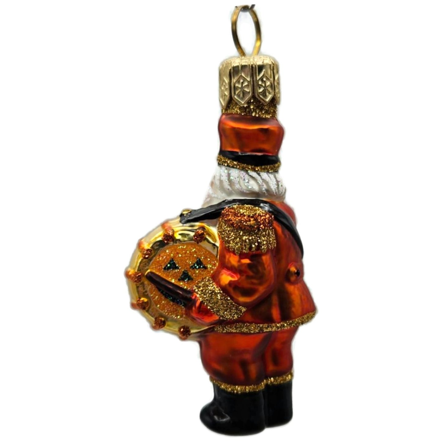 Patricia Breen Drummer Santa Halloween Orange Pumpkins Christmas Ornament 2145