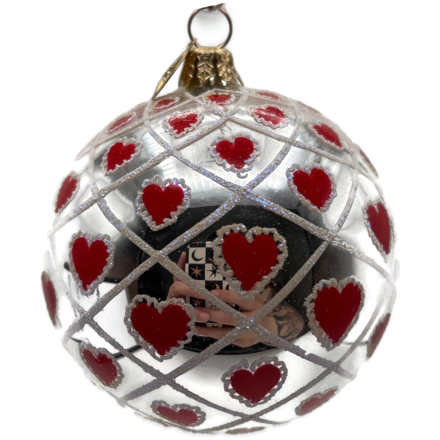 Christopher Radko Petite Many Splendored Heart Valentines Day Ornament 01-0668-0