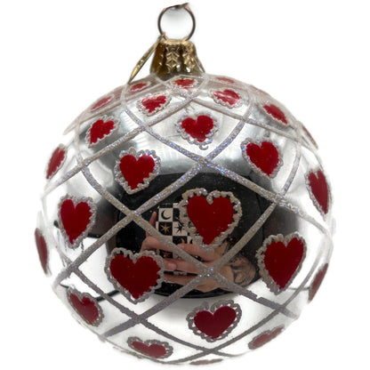 Christopher Radko Petite Many Splendored Heart Valentines Day Ornament 01-0668-0