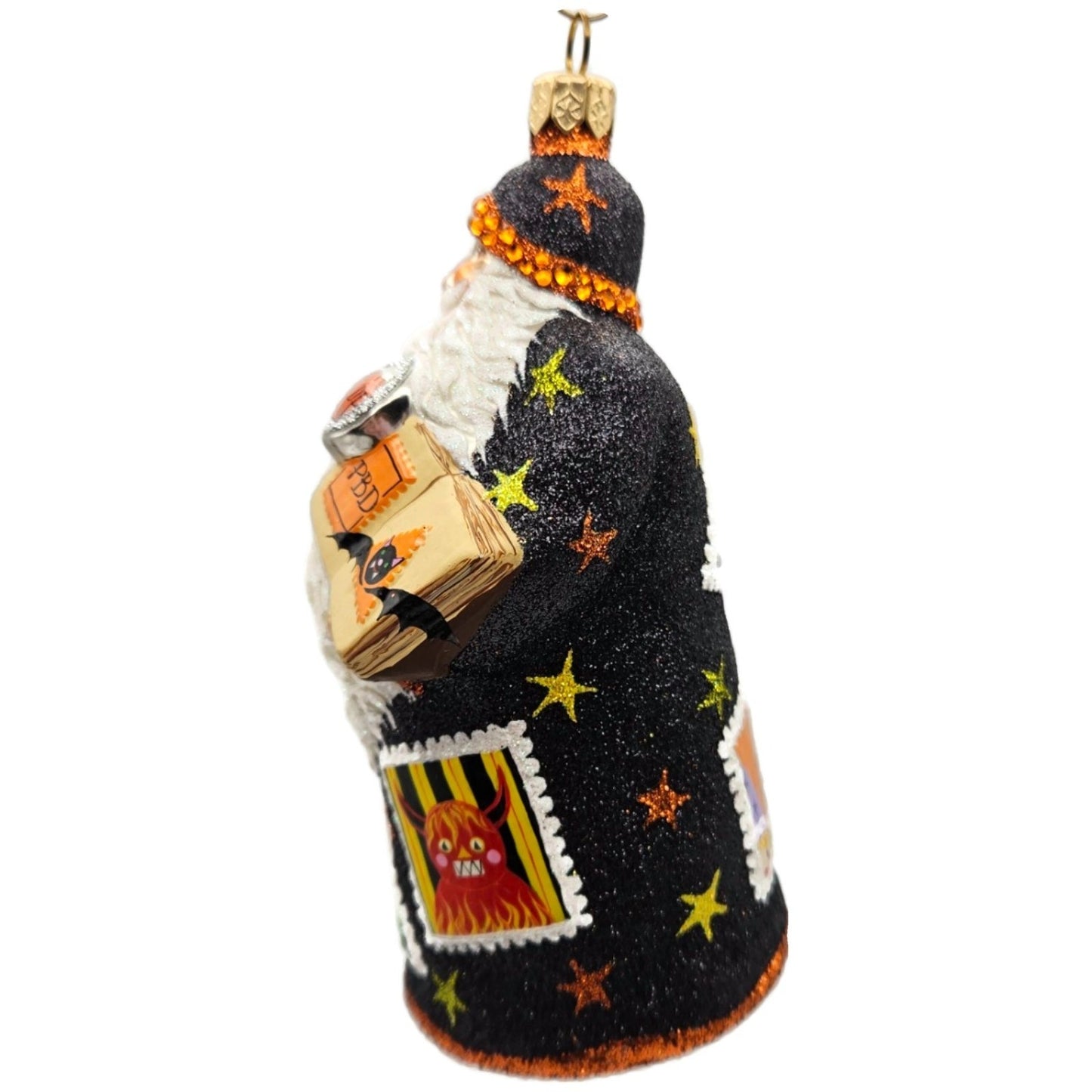 Patricia Breen Evans Santa Hob Goblins Black Moon Stars Halloween Ornament HCB